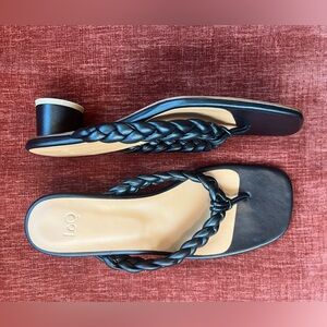 LoQ Leather Braided Low Heel size 41 NWOT